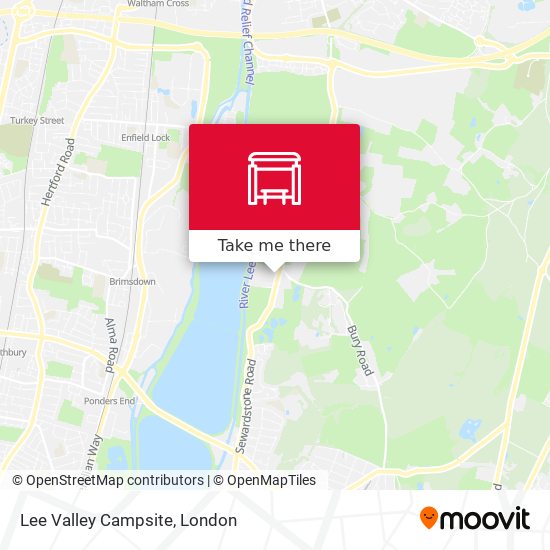 Lee Valley Campsite map