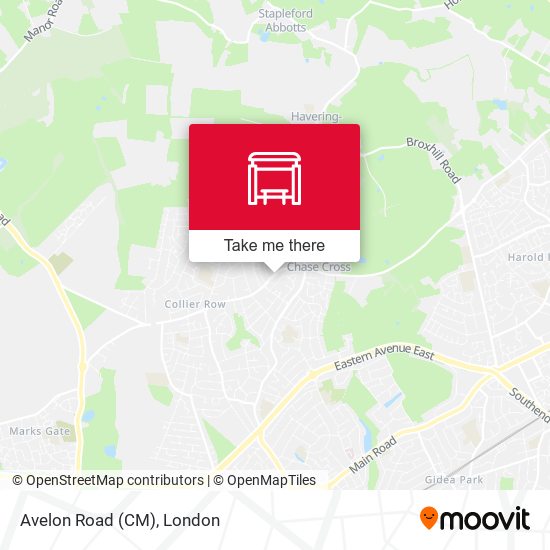 Avelon Road (CM) map