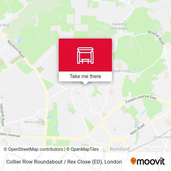 Collier Row Roundabout / Rex Close (ED) map