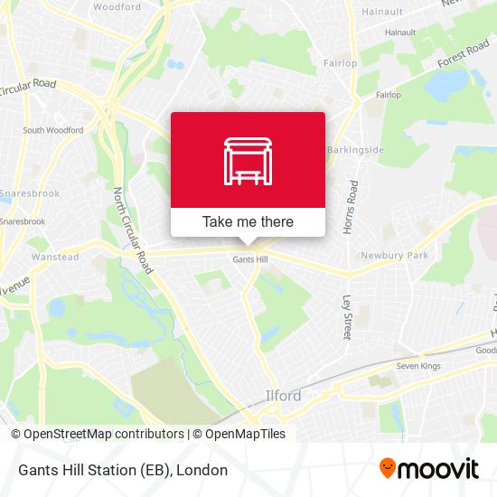 Gants Hill Station (EB) map