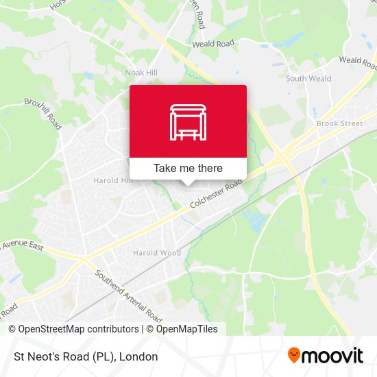 St Neot's Road (PL) map