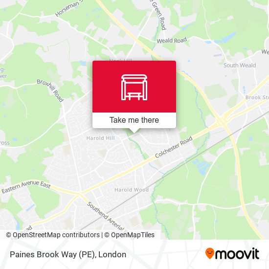 Paines Brook Way (PE) map