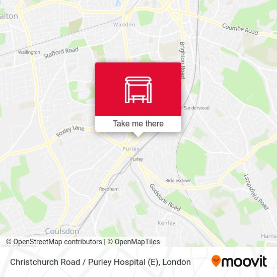 Christchurch Road / Purley Hospital (E) map