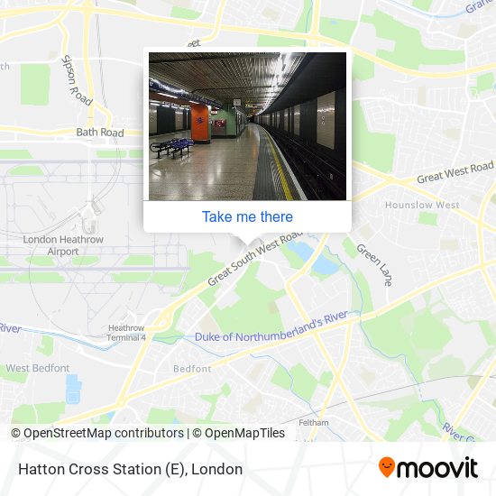 Hatton Cross Station (E) map