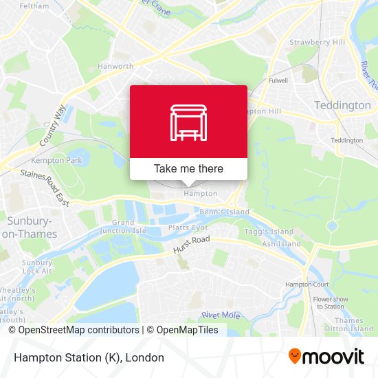 Hampton Station (K) map