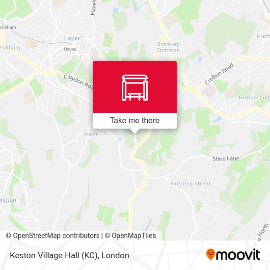 Keston Village Hall (KC) map
