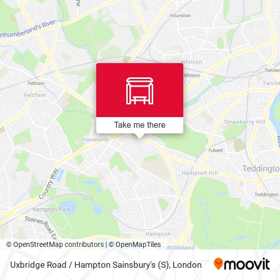 Uxbridge Road / Hampton Sainsbury's map