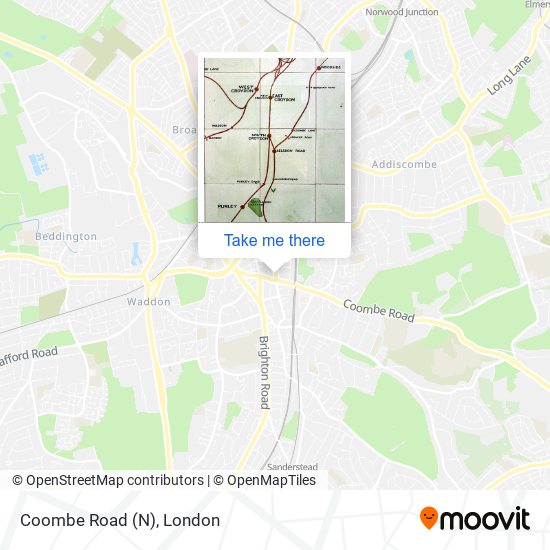 Coombe Road (N) map