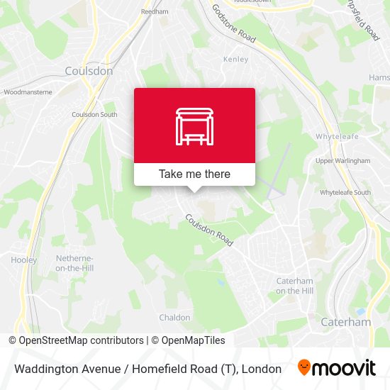 Waddington Avenue / Homefield Road (T) map
