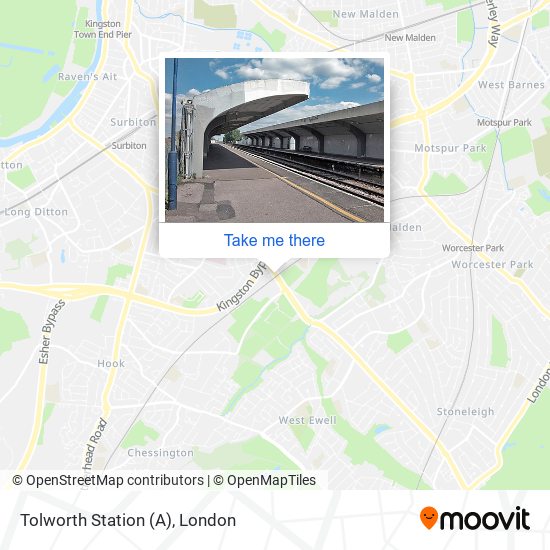 Tolworth Station (A) map