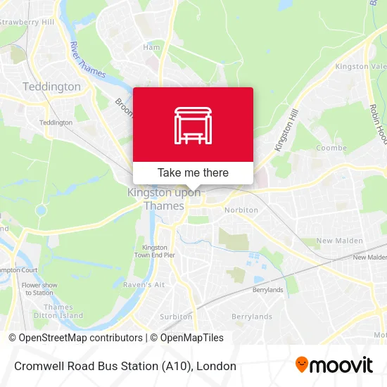 Cromwell Road Bus Station (A10) map