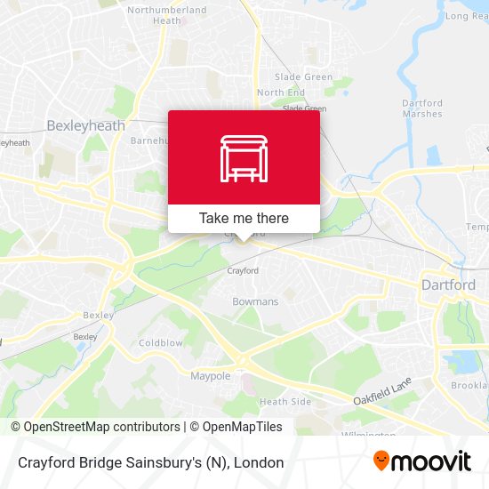 Crayford Bridge Sainsbury's (N) map