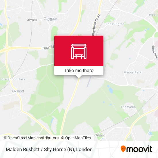 Malden Rushett / Shy Horse (N) map