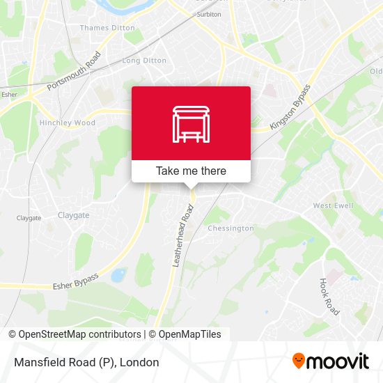 Mansfield Road (P) map