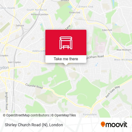 Shirley Church Road (N) map