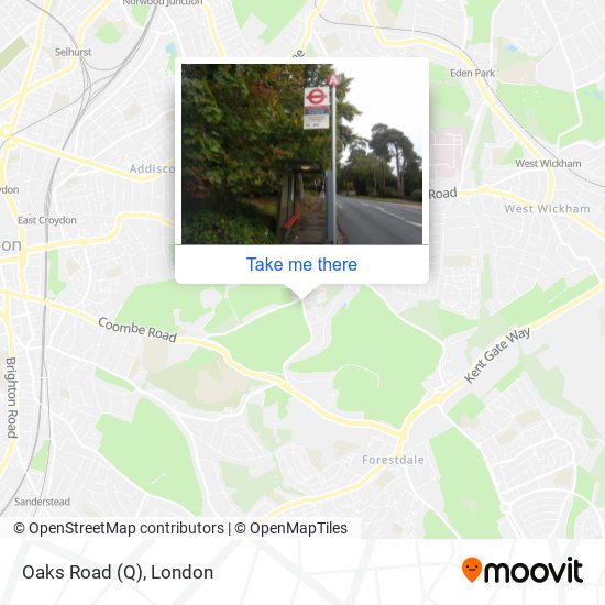 Oaks Road (Q) map