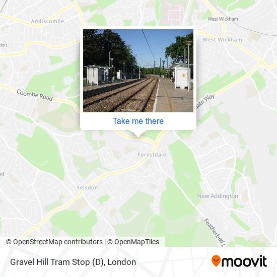 Gravel Hill Tram Stop (D) map