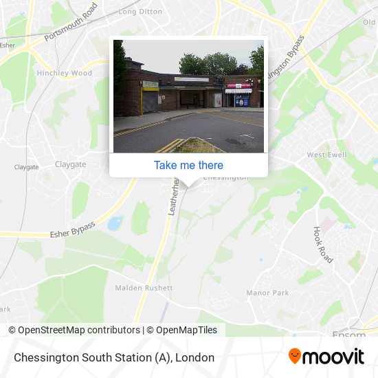 Chessington South Station (A) map