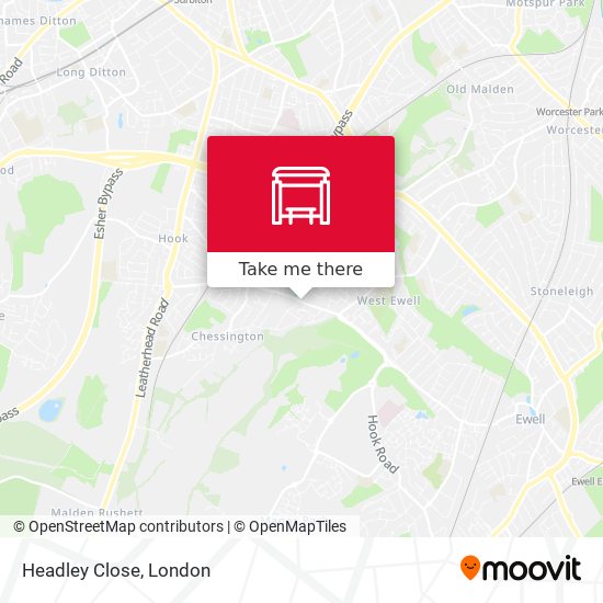Headley Close map