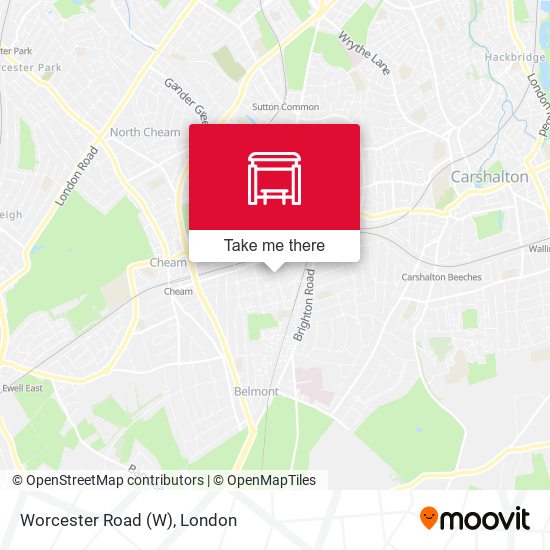 Worcester Road map