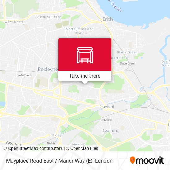 Mayplace Road East / Manor Way map