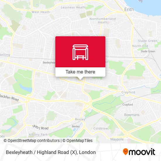 Bexleyheath / Highland Road (X) map