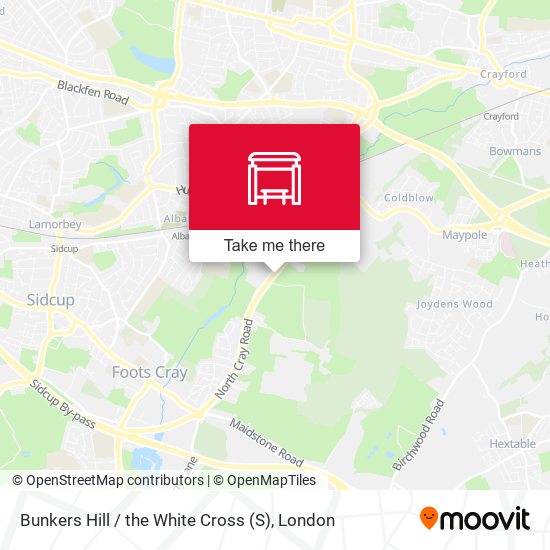 Bunkers Hill / the White Cross (S) map