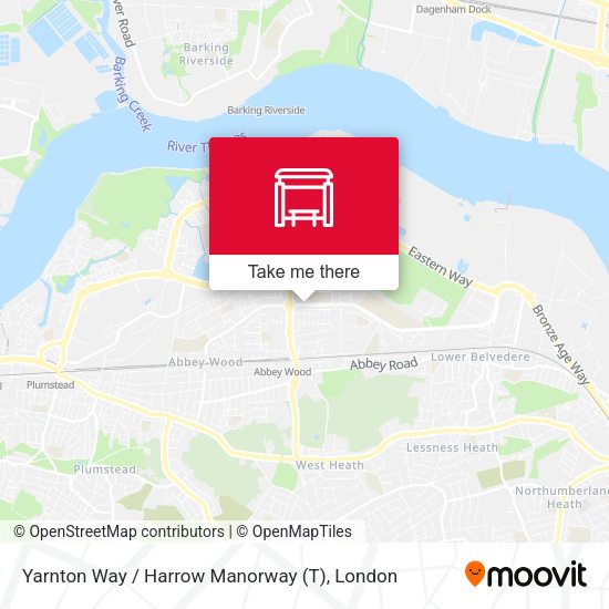 Yarnton Way / Harrow Manorway (T) map