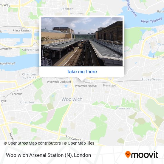 Woolwich Arsenal Station (N) map