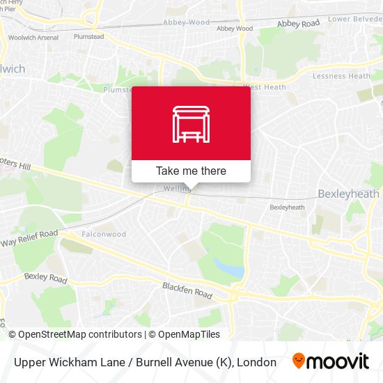 Upper Wickham Lane / Burnell Avenue (K) map