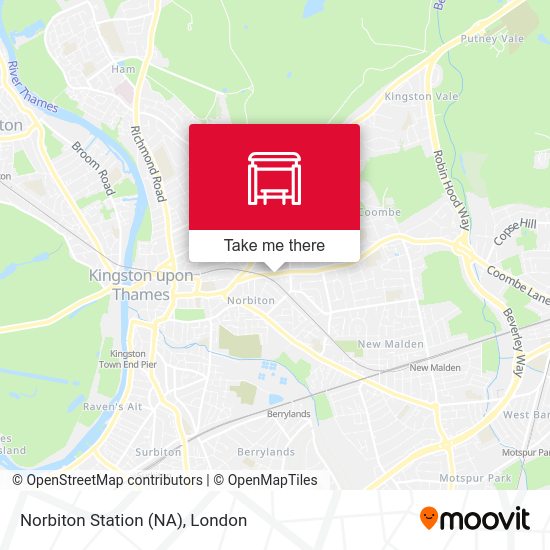 Norbiton Station (NA) map