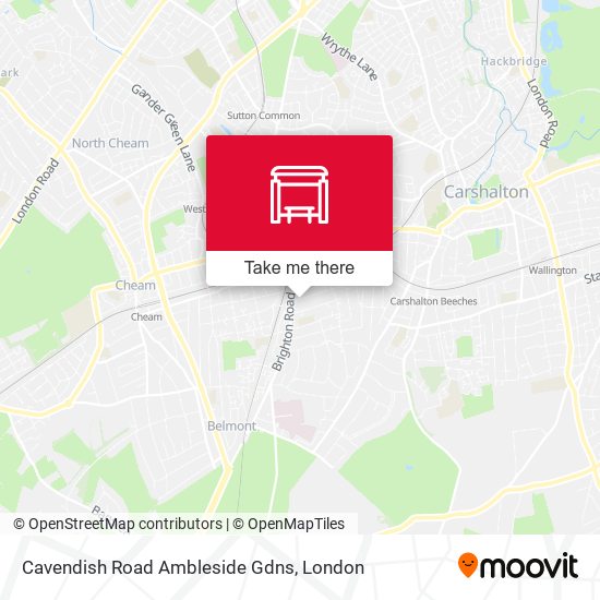 Cavendish Road Ambleside Gdns map