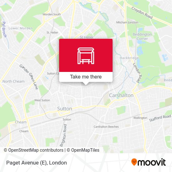Paget Avenue (E) map