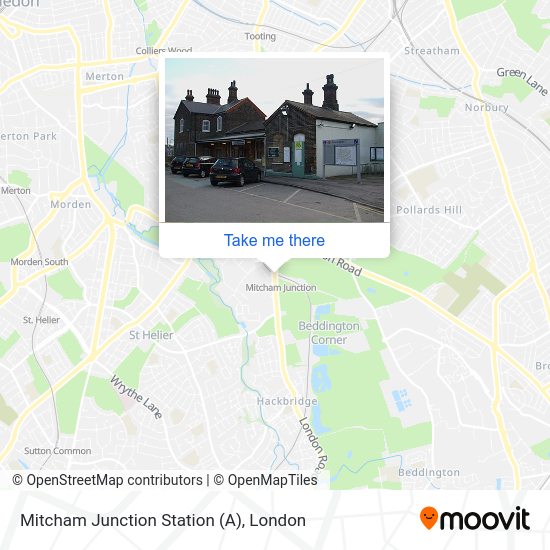 Mitcham Junction Station (A) map