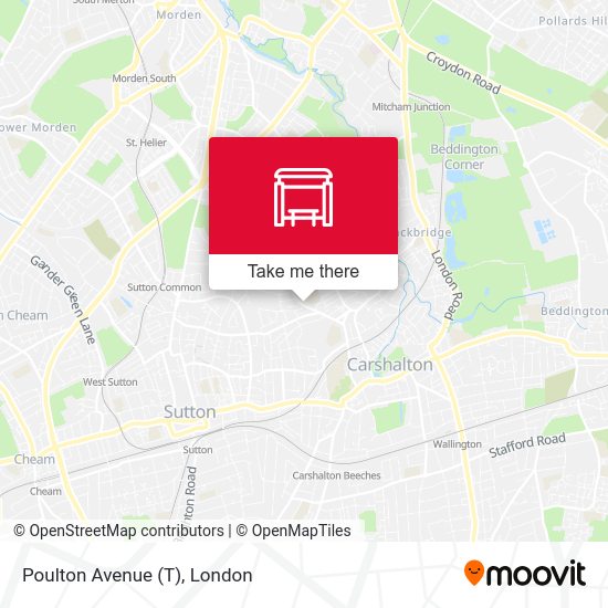 Poulton Avenue (T) map