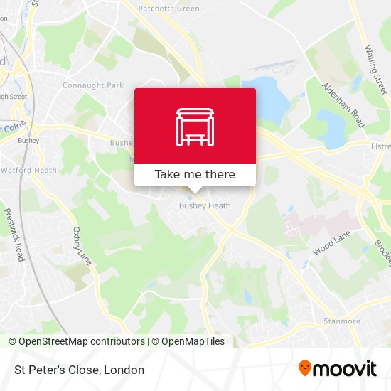 St Peter's Close map