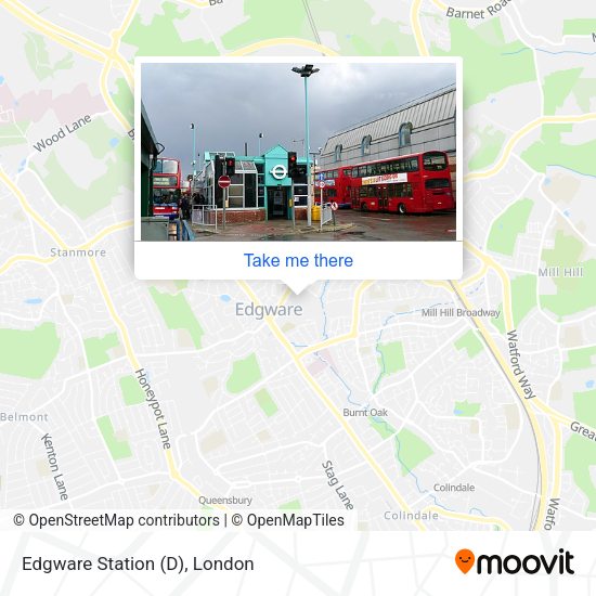 Edgware Station (D) map