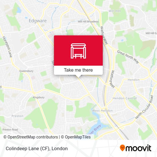 Colindeep Lane (CF) map