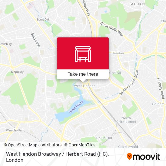 West Hendon Broadway / Herbert Road (HC) map