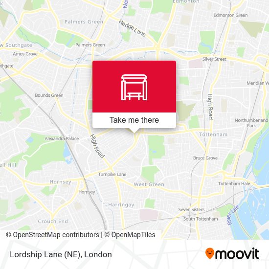 Lordship Lane (NE) map