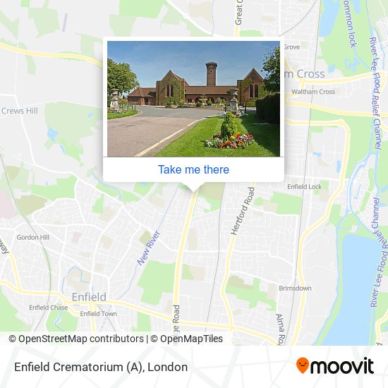 Enfield Crematorium (A) map