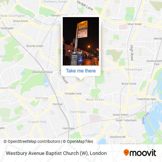 Westbury Avenue Baptist Church map