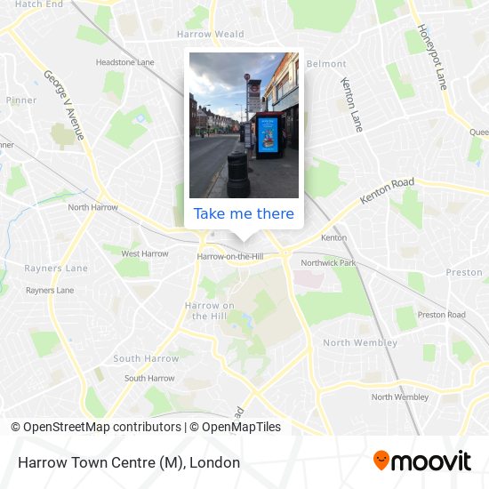 Harrow Town Centre (M) map