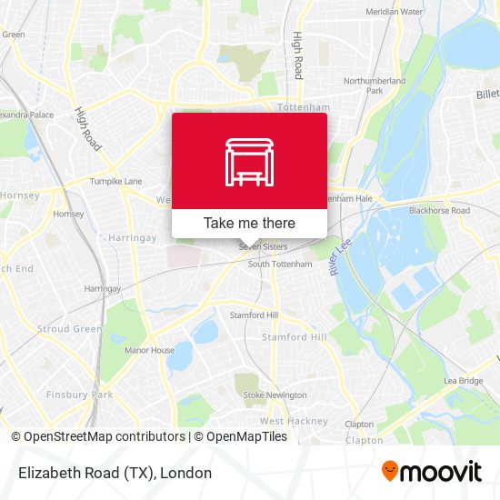 Elizabeth Road (TX) map