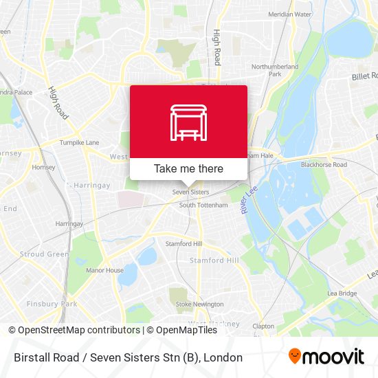 Birstall Road / Seven Sisters Stn map