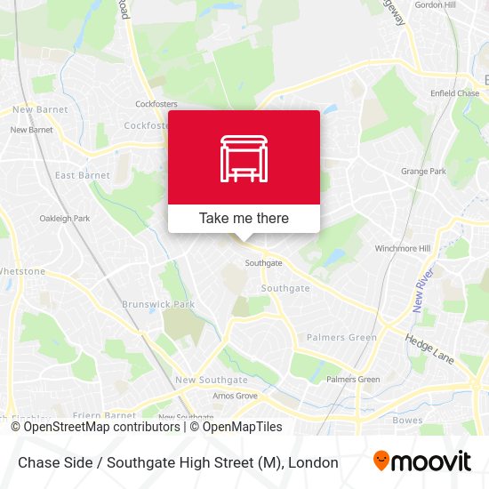 Chase Side / Southgate High Street (M) map