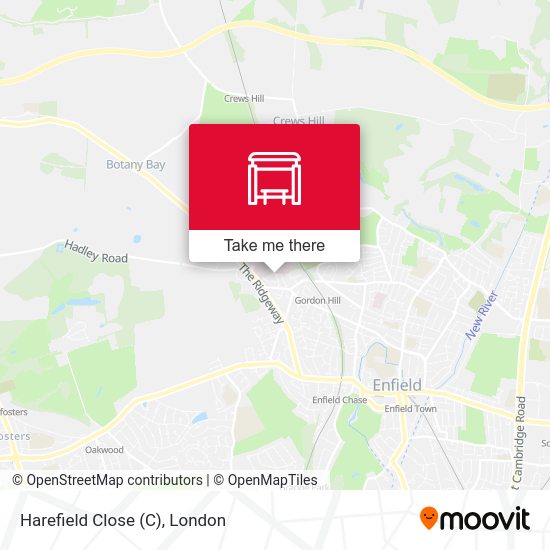 Harefield Close map