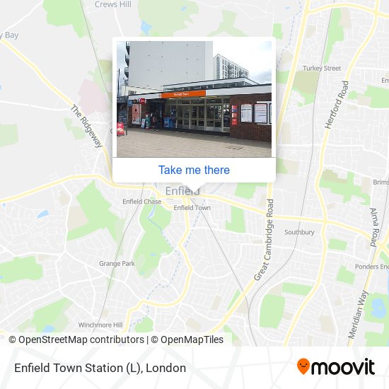 Enfield Town Station (L) map