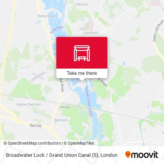 Broadwater Lock / Grand Union Canal (S) map