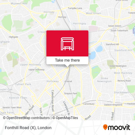 Fonthill Road (X) map